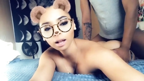 Beautiful lightskin ebony teen fucked on Snapchat