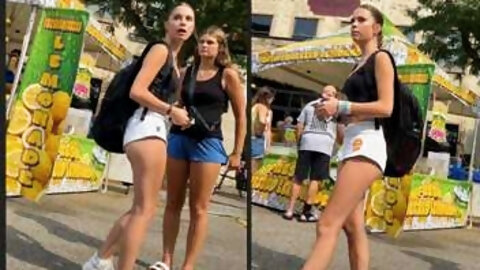Teen Goddess With Perfect Body In Short Shorts